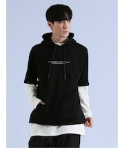 SHELLAC×SD 半袖プルパーカー+長袖Tシャツ アンサンブル