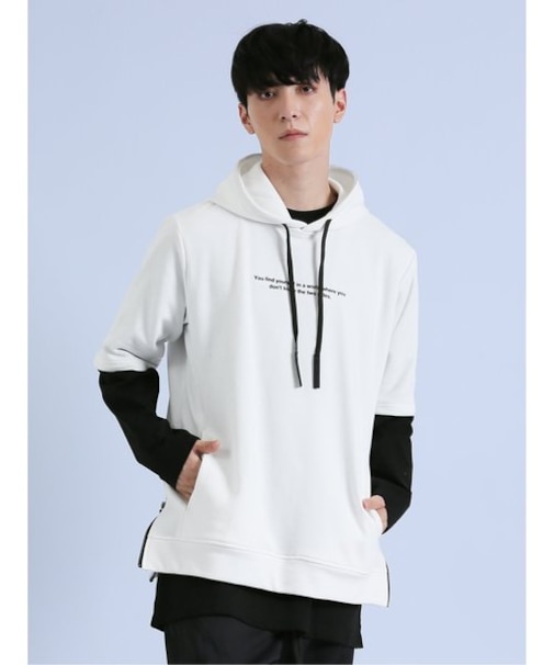 SHELLAC×SD 半袖プルパーカー+長袖Tシャツ アンサンブル