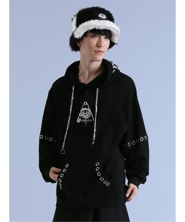 SD×PSYCHONATION アイコンハトメ プルパーカー