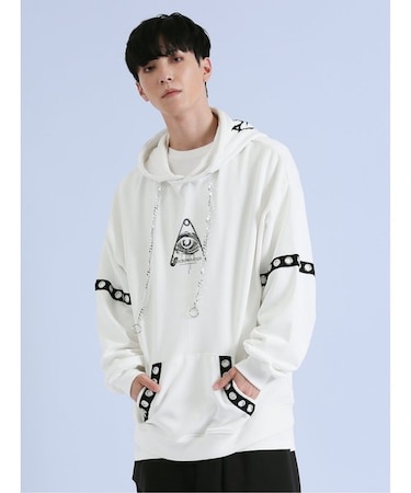 SD×PSYCHONATION アイコンハトメ プルパーカー