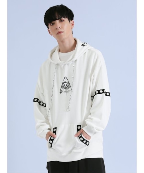 SD×PSYCHONATION アイコンハトメ プルパーカー