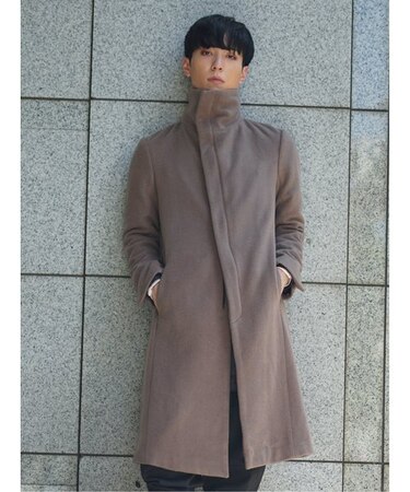 SHELLAC×SD 尾州ウール混 スタンドコート
