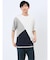 斜め切替 クルーネック半袖Tシャツ