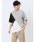 斜め切替 クルーネック半袖Tシャツ