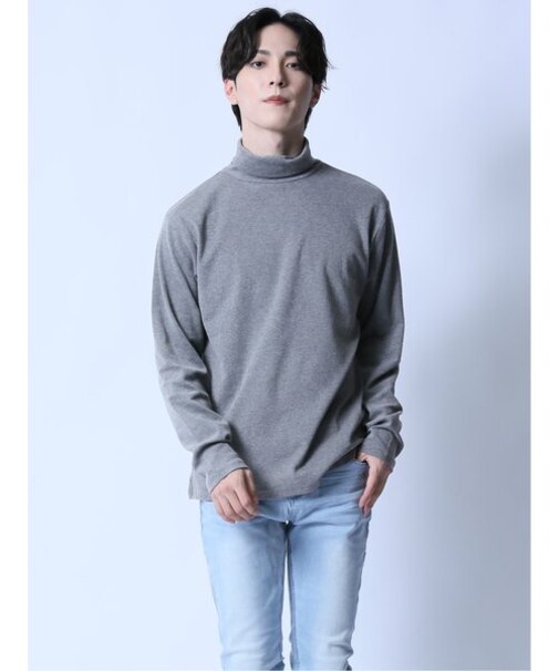 スムース ピーチ起毛 タートルネック