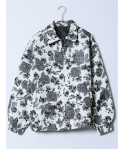 バラ柄ジャガード 衿付きブルゾン