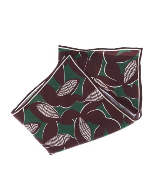 m.f.エディトリアル 日本製 幾何学柄シルクチーフ