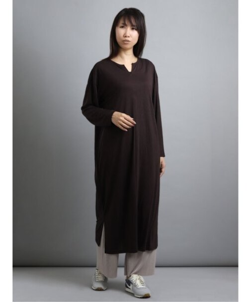 長袖ワンピース＋プリーツパンツセット