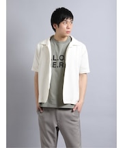 m.f.エディトリアル ダンボール天竺 ルーズフィット半袖カットシャツ