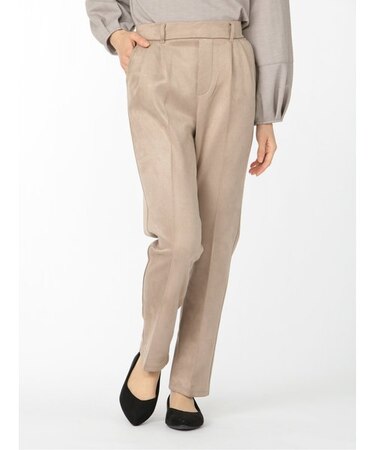 ストレッチ ニットスエード テーパードパンツ