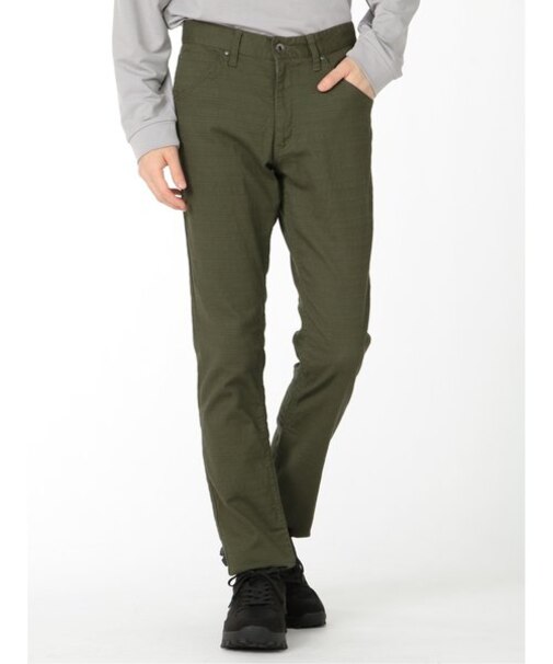 m.f.エディトリアル 日本製 ストレッチ バニラン織りスリムパンツ