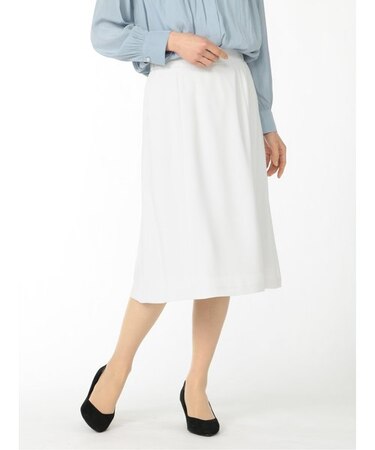 m.f.エディトリアル ダブルクロス セットアップ フレアースカート ライトグレー