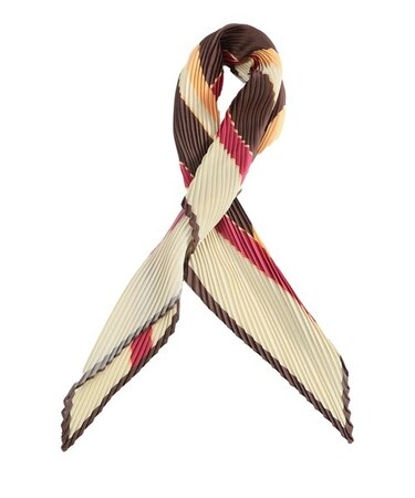 プリーツスカーフ カラーブロック