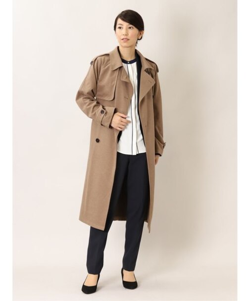 m.f.エディトリアル ダブルフェイスカルゼ トレンチコート