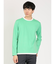 レーヨンナイロン フェイクレイヤード クルーネック長袖Tシャツ