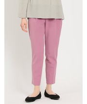 レーヨン混ストレッチ プルオンテーパードパンツ