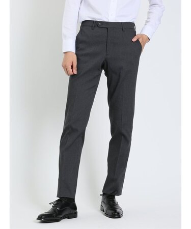 スーパーストレッチ スリムフィット ノータックスラックス カルゼグレー