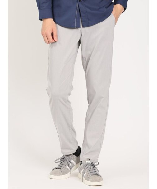 接触冷感ストレッチ トラウザーパンツ シャンブレー