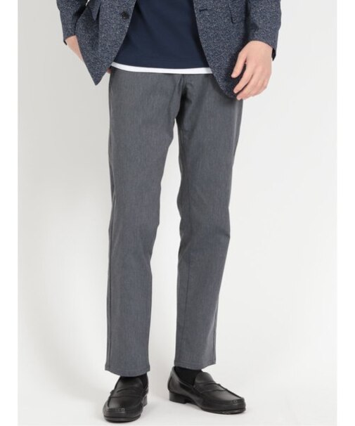 接触冷感ストレッチ トラウザーパンツ シャンブレー