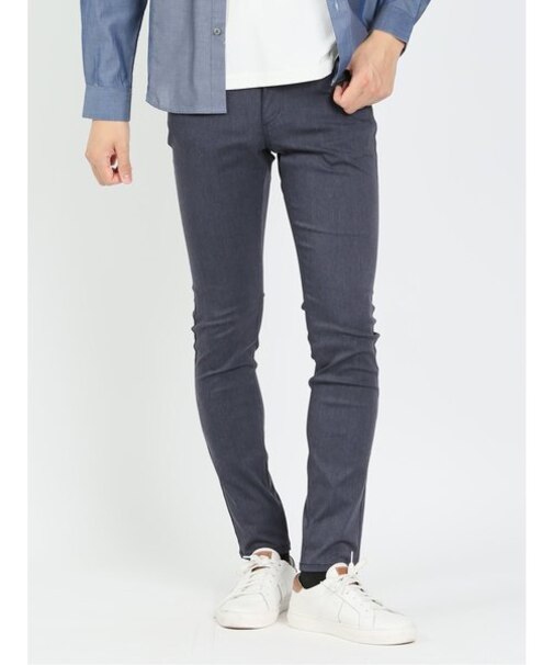 接触冷感ストレッチ スキニーパンツ 裏カラー