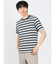 ミックスボーダー クルーネック半袖Tシャツ