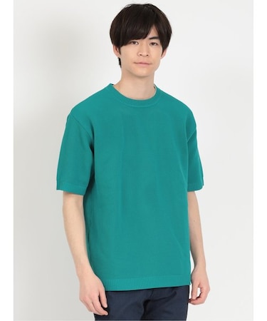 クルーネック半袖ニット&Tシャツ アンサンブル