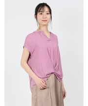 マーブルワルツ/MARBLE WALTS ハイブリッド 抜き衿半袖プルオーバー