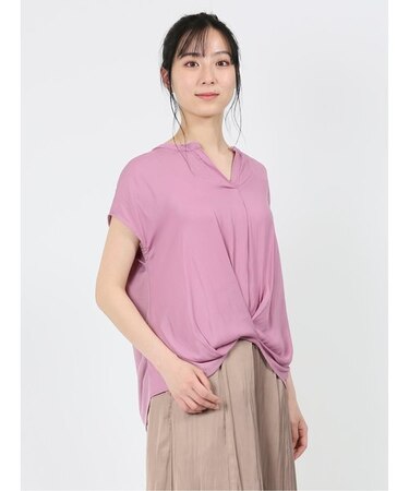 マーブルワルツ/MARBLE WALTS ハイブリッド 抜き衿半袖プルオーバー