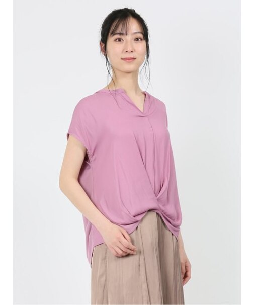 マーブルワルツ/MARBLE WALTS ハイブリッド 抜き衿半袖プルオーバー