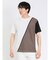 接触冷感 切替クルーネック半袖Tシャツ