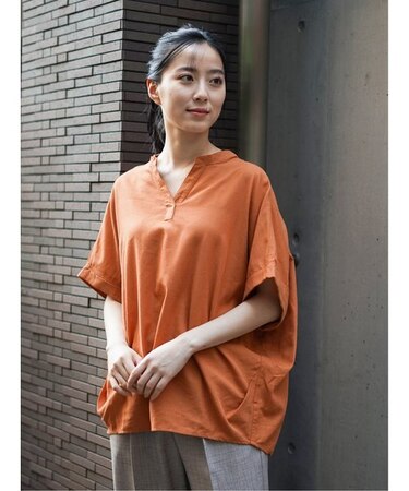 マーブルワルツ/MARBLE WALTS リネン混 半袖シャツチュニック