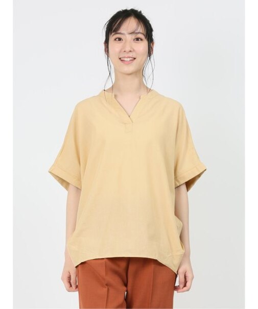 マーブルワルツ/MARBLE WALTS リネン混 半袖シャツチュニック