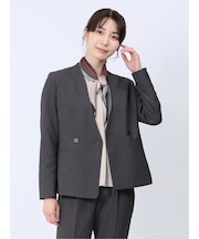 シャークスキン カラーレスジャケット グレー(セットアップ可能)