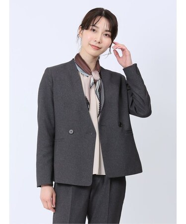 シャークスキン カラーレスジャケット グレー(セットアップ可能)