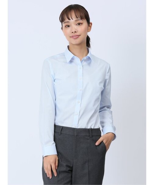 【WEB限定】形態安定ストレッチ レギュラーカラー長袖シャツ