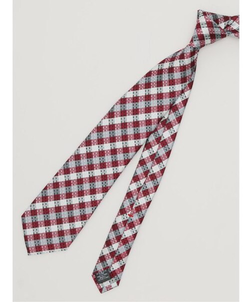 セッテピエゲ シルクチェック柄 レギュラータイ 8.0cm幅