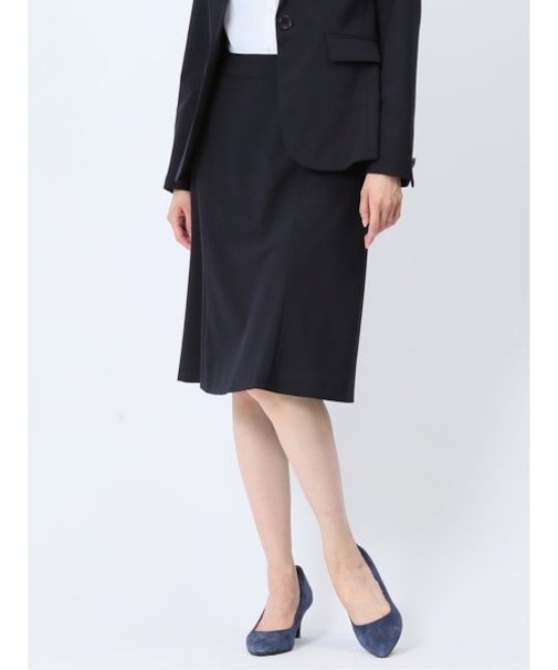 ウール混シャドーチェック フレアースカート(セットアップ可能)