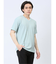 タックストライプ フェイクVネック半袖Tシャツ