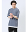 梨地 レイヤード風 クルーネック半袖Tシャツ