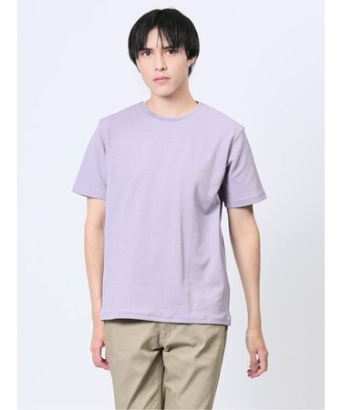 ふくれチェック クルーネック半袖Ｔシャツ