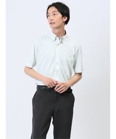 Biz クールパス ボタンダウン半袖 ビズシャツ
