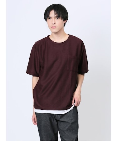 クルーネック半袖Tシャツ&タンクトップ アンサンブル