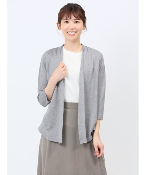 7分袖 ラメニットカーディガン