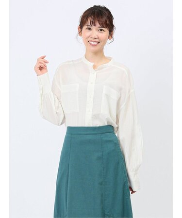 ノイア/Noia 接触冷感 無地オーバー長袖シャツ