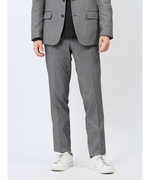 スーパーストレッチ スリムフィット ノータックスラックス バーズアイグレー(セットアップ可能)