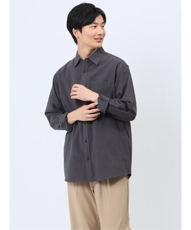 カウラ/Kaule レギュラーカラー ロールアップ長袖シャツ