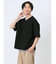 千鳥ジャガード フェイクVネック半袖Tシャツ