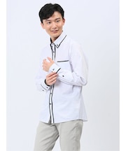 ドビー 二枚衿ボタンダウン長袖シャツ