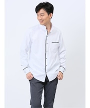 ドビー スタンドカラー長袖シャツ