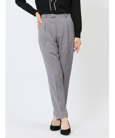 ストレッチウォッシャブル テーパードパンツ ライトグレー(セットアップ可能)